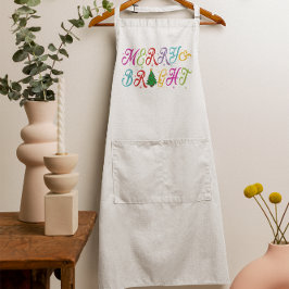 Merry & Bright farbenfrohe Weihnachtsbaume Frauen Schürze