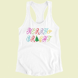 Merry & Bright farbenfrohe Weihnachtsbaume Frauen Tank Top