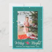 Merry Bright farbiges Foto Weihnachten (Vorderseite)