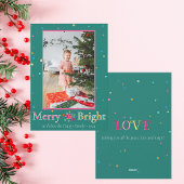 Merry Bright farbiges Foto Weihnachten