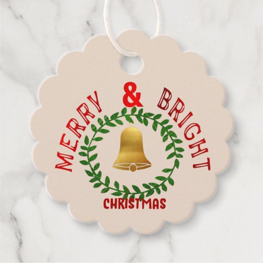 Merry & Bright Favor Tag Geschenkanhänger (Vorderseite)