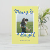 Merry & Bright Feiertagskarte (Stehend Vorderseite)