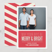 MERRY & BRIGHT| FERIENFOTOKARTE FEIERTAGSKARTE (Vorne/Hinten)