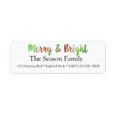 Merry & Bright Ferienlabel (Vorne)