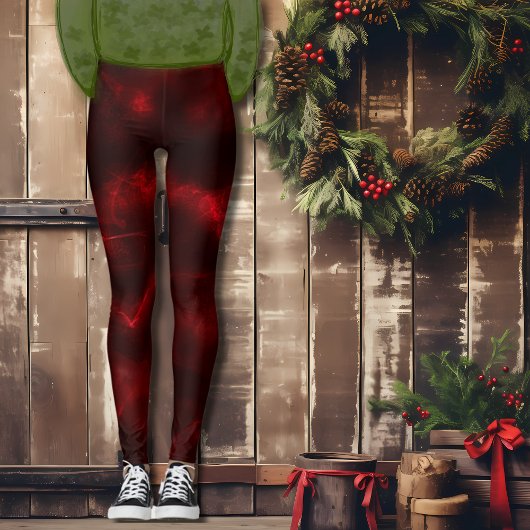 Merry & Bright Festive Red Leggings