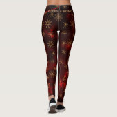 Merry & Bright Festive Red Pattern Leggings (Rückseite)