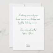 Merry & Bright Flat Christmas Card Feiertagskarte (Rückseite)