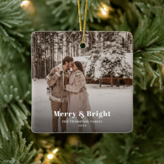 Merry & Bright Foto Dark Dusky Keramikornament