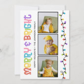 Merry & Bright Foto Feiertagskarte (Vorderseite)