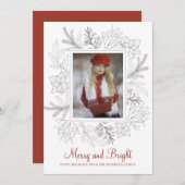 Merry Bright Foto Holiday Girl in Snow Red (Vorne/Hinten)