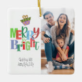 Merry & Bright Foto Keramik Keramikornament (Vorderseite)