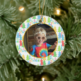 Merry & Bright Foto Weihnachtsdekoration Keramik Ornament