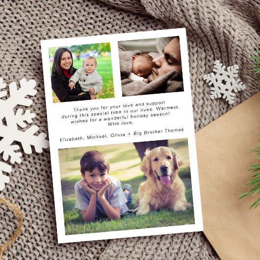 Merry Bright Foto Weihnachtsfeiertag Geburtstag Ankündigung