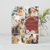 Merry & Bright Foto Weihnachtsgrüße Feiertagskarte (Stehend Vorderseite)