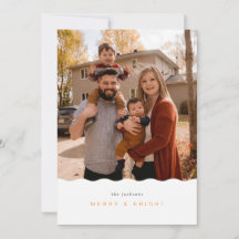 Merry & Bright Fotokarte mit Wavy Frame