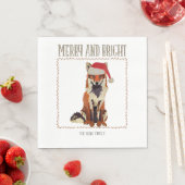 Merry & Bright Fox Napkin Serviette (Beispiel)