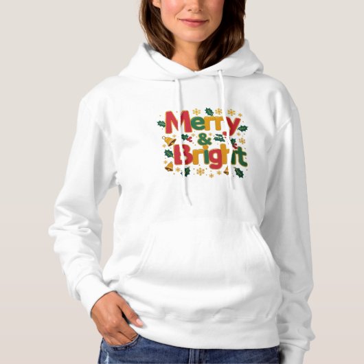 Merry & Bright Frauenpullover Hoodie (Vorderseite)