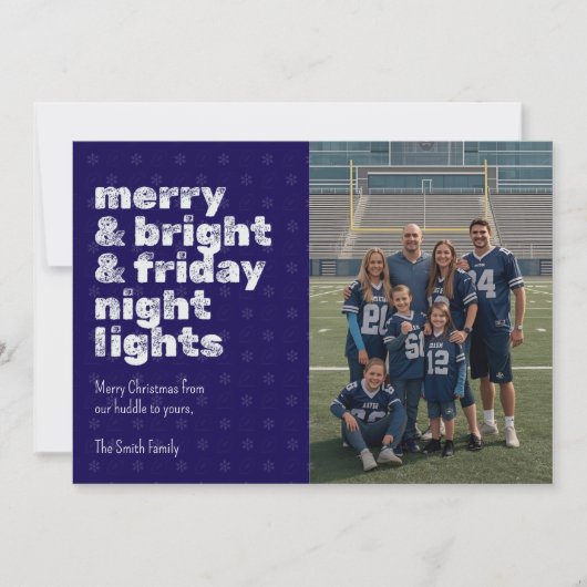 Merry & Bright & Friday Night Lights Photo Card Einladung (Vorderseite)
