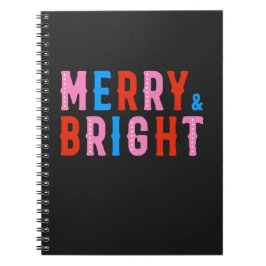 Merry & Bright, Frohe Weihnachten Notizblock