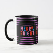 Merry & Bright, Frohe Weihnachten, Weihnachtsgesch Tasse (Links)