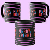 Merry & Bright, Frohe Weihnachten, Weihnachtsgesch Tasse