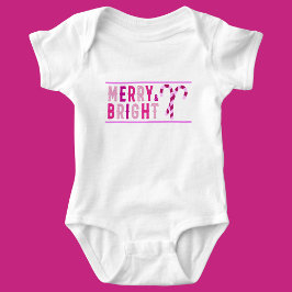 Merry & Bright, Frohe Weihnachts Baby Bodysuit Baby Strampler