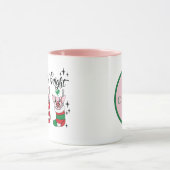 Merry Bright fügen monogramm Schwein Weihnachten Tasse (Zentrum)