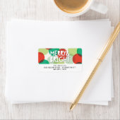 Merry & Bright Fun farbenfroh Confetti Dots Holida Adressaufkleber (Insitu)