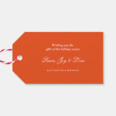 Merry & Bright Fun farbenfroh Confetti Dots Holida Geschenkanhänger (Rückseite Horizontal)