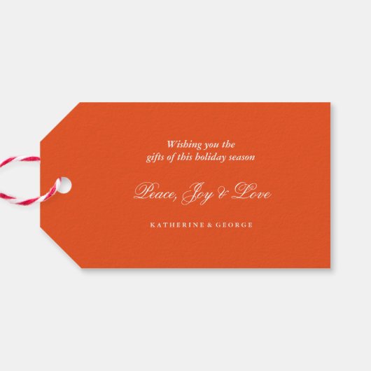 Merry & Bright Fun farbenfroh Confetti Dots Holida Geschenkanhänger (Rückseite Horizontal)