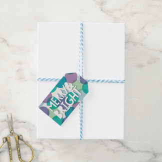 Merry & Bright Fun farbenfroh Confetti Dots Holida Geschenkanhänger