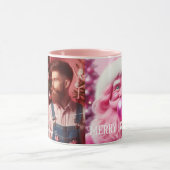 Merry & Bright Gay Retro Rosa | Benutzerdefinierte Tasse (Zentrum)