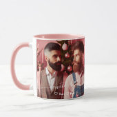 Merry & Bright Gay Retro Rosa | Benutzerdefinierte Tasse (Links)