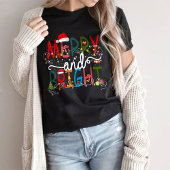 Merry & Bright, Geschenk für Weihnachten Shirt, Ur T-Shirt