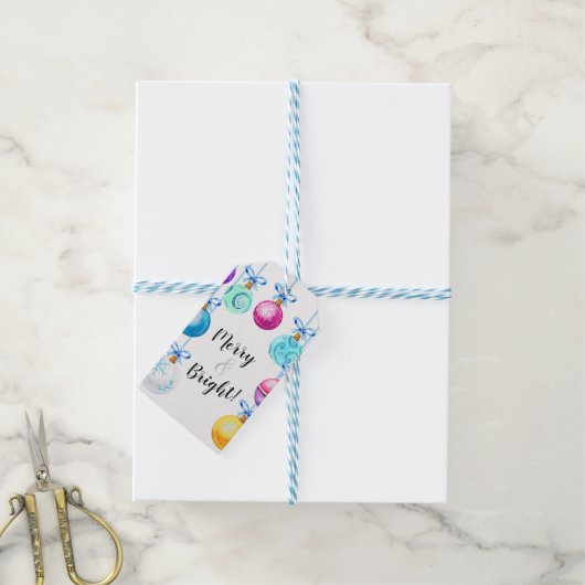 Merry & Bright Geschenkanhänger (Mit Garn)