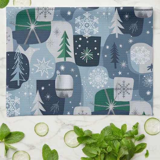 Merry & Bright Geschirrtuch (Gefaltet)