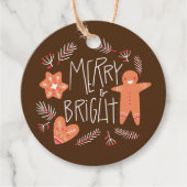 Merry & Bright Gingerbrot Cookies Geschenkanhänger (Vorderseite)