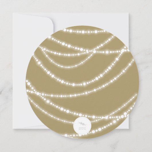 Merry & Bright Glitzern Chic Feier einladen Einladung (Rückseite)