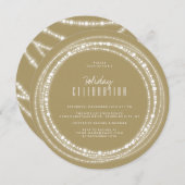 Merry & Bright Glitzern Chic Feier einladen Einladung (Vorne/Hinten)