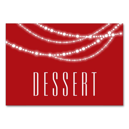 Merry & Bright Glitzern Holiday Table Food Card Tischnummer (Rückseite)