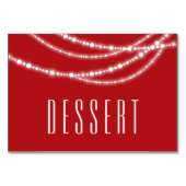 Merry & Bright Glitzern Holiday Table Food Card Tischnummer (Vorderseite)