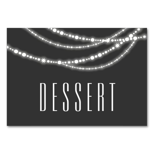 Merry & Bright Glitzern Holiday Table Food Card Tischnummer (Vorderseite)