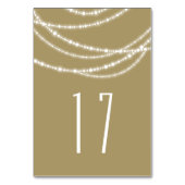 Merry & Bright Glitzern Holiday Tischnummer Card (Rückseite)