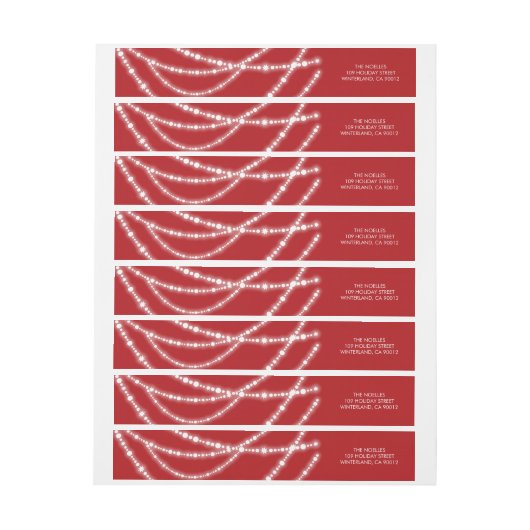 Merry & Bright Glitzern Holidays Adressetiketten (Bogen)