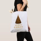 Merry & Bright Gold Christmas Shopping Tote Bag Tasche (Von Nahem)