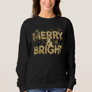 Merry & Bright – Golden Christmas Lights Sweatshirt