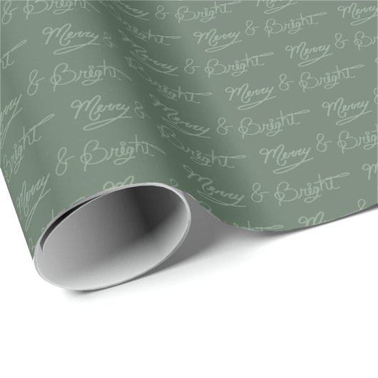 Merry & Bright | Green  Geschenkpapier (Rolleneckpunkt)