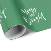 Merry & Bright Green Weihnachtsfeiertag Geschenkpapier (Rolleneckpunkt)