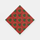 Merry-Bright-Green Xmas Candle- Serviette (Ecke)