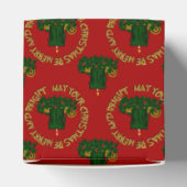 Merry-Bright Green Xmas Candle-Sq Bevorzugung Box Geschenkschachtel (Oben)